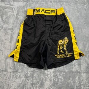 Army Performance MACP Modern Army Combatives Black Yellow Fight Shorts Mens M